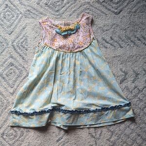 Matilda Jane Pink and Blue Ruffled Dress